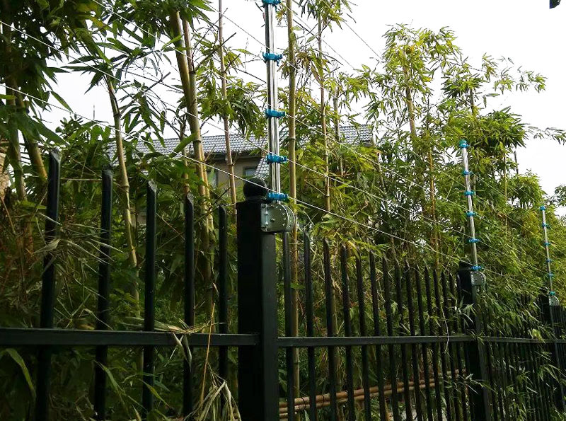 Electronic fence in a high-end villa area